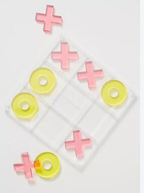 Sunnylife Lucite Tic-Tac-Toe Game - Color: Superfly - NWT in the box